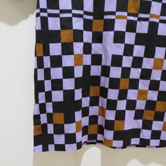 FRED PERRY Chequerboard Ultra Violet Polo Shirt Mod Preppy - Men's Size S NWT - Picture 8 of 15